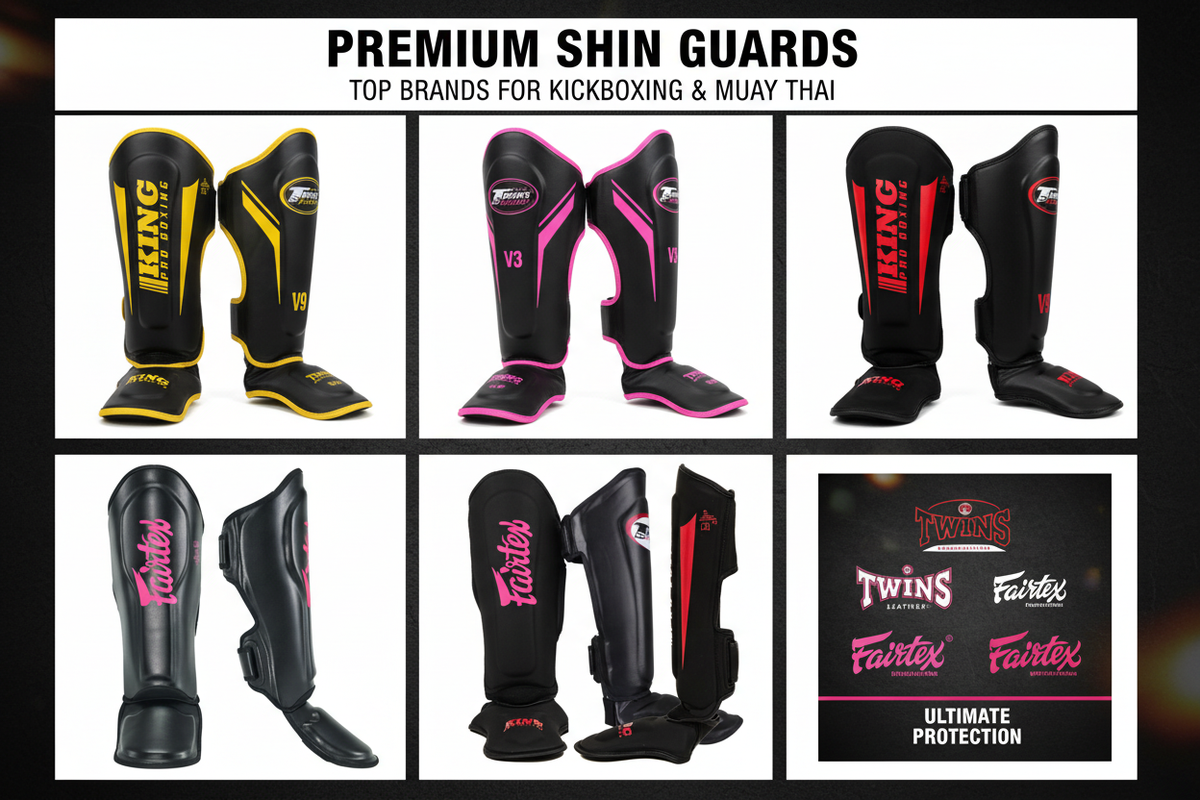 Scheenbeschermers kickboksen en Muay Thai van Booster, King Pro Boxing, Twins en Fairtex voor optimale bescherming en comfort