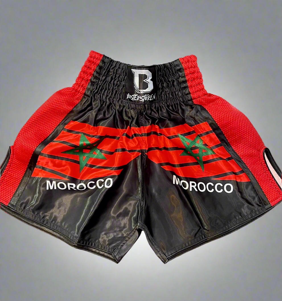 Booster Marokko Kickboks Broek – Voorkant | Handgemaakt in Thailand | Kids & Volwassenen