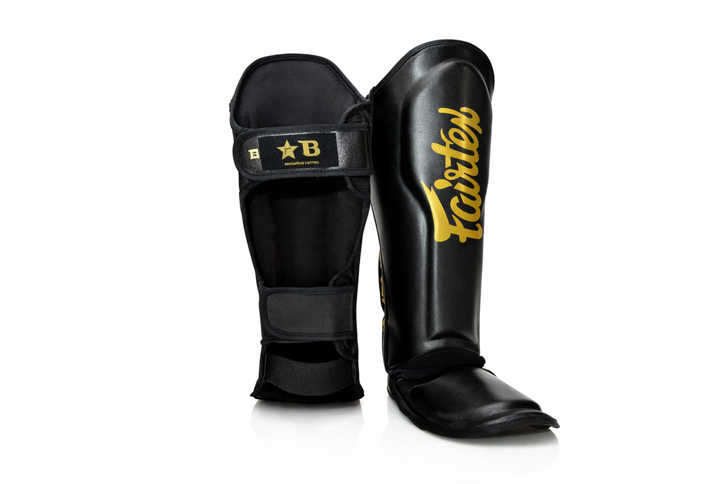 Fairtex x Booster FXB Premium Co-Branded Shinguards Black
