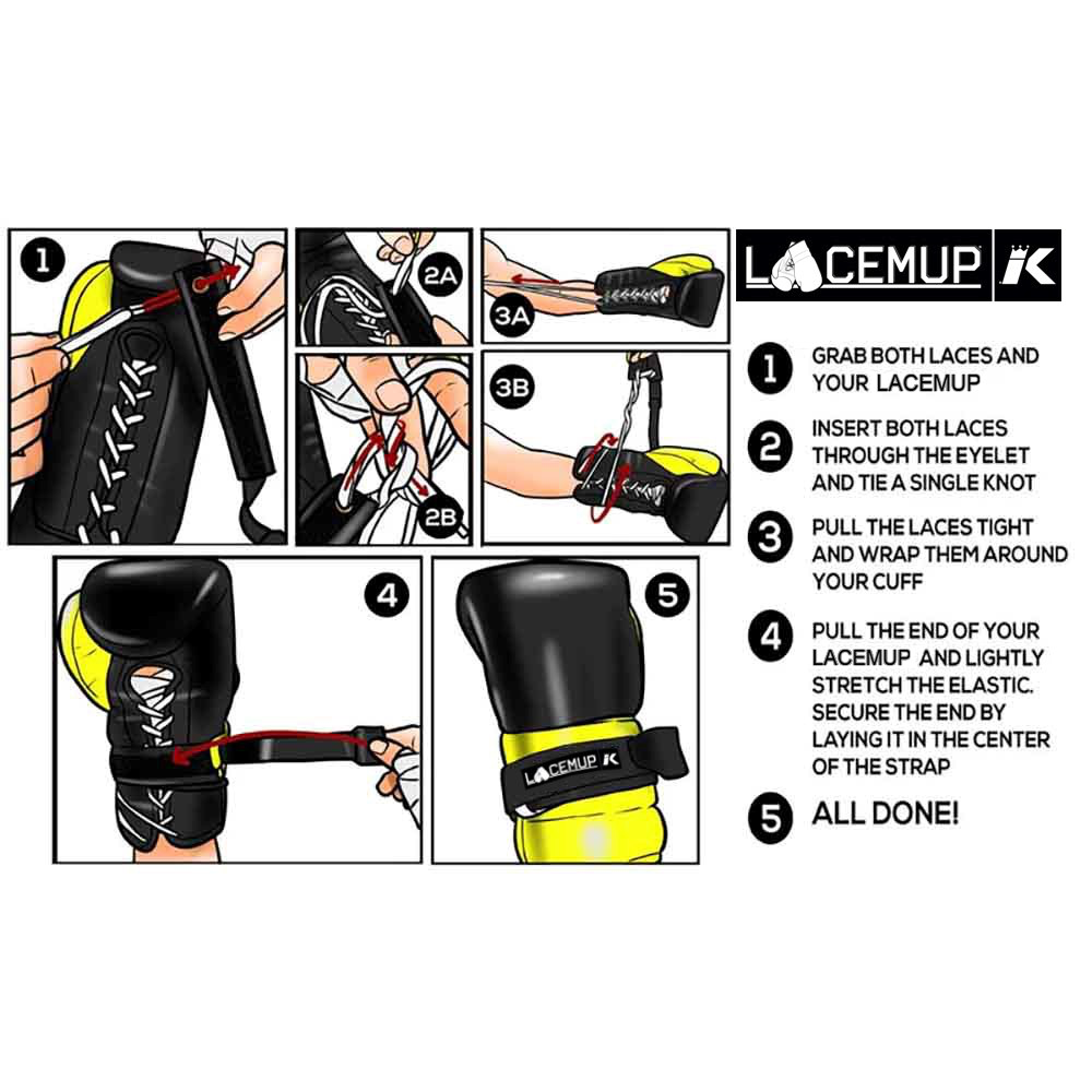 KING Lacemup vetersluiting ombouwset voor bokshandschoenen / Lace Converter for Boxing Gloves