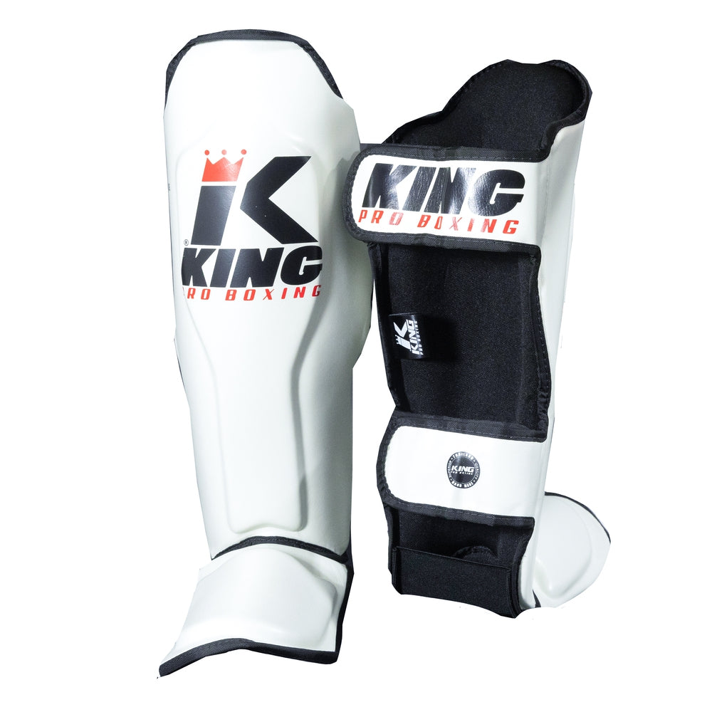 King Pro Scheenbeschermers Wit - KPB/SG-3 - Premium Muay Thai & Kickboksen