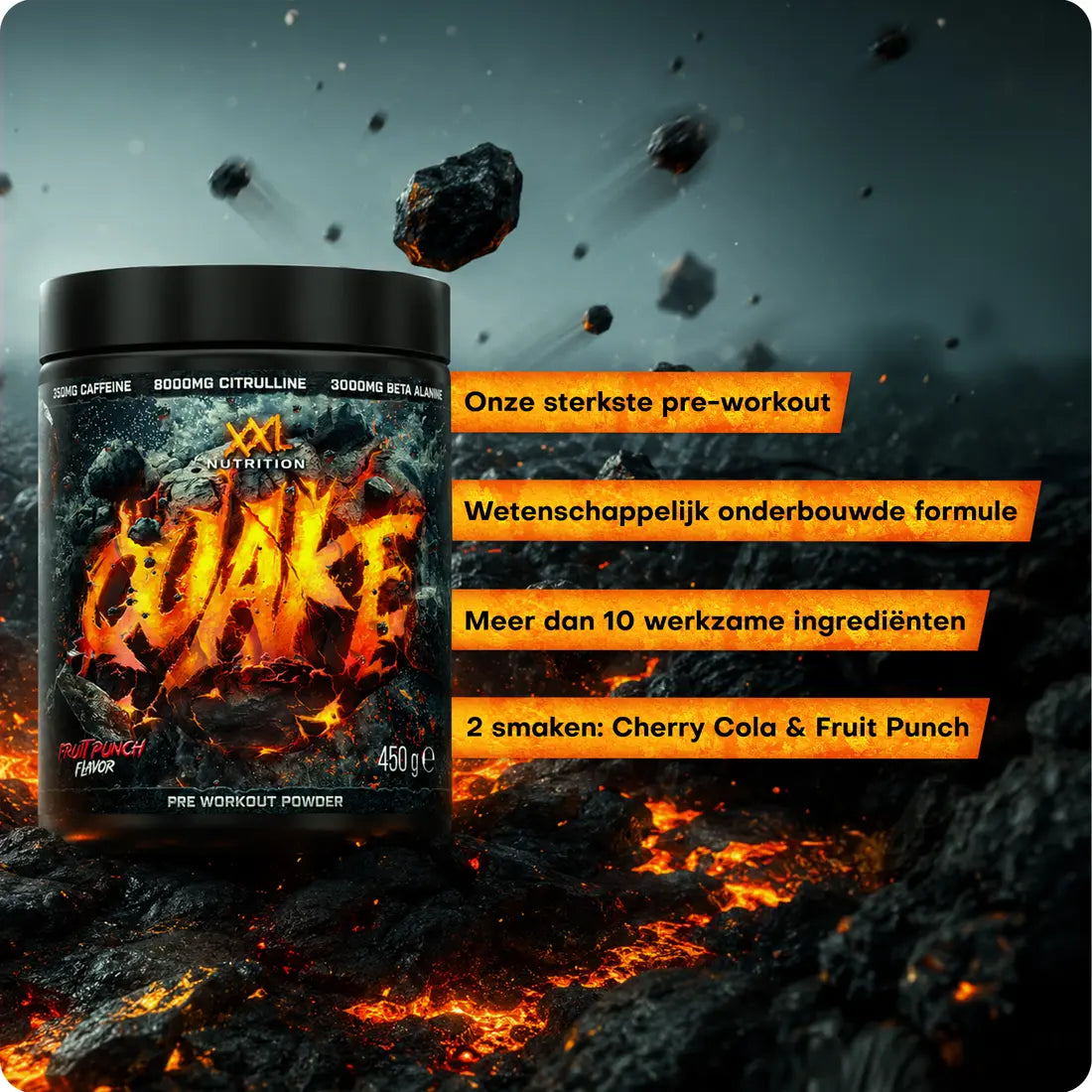 XXL Nutrition Quake Pre Workout / Pre Workout Powder 450g
