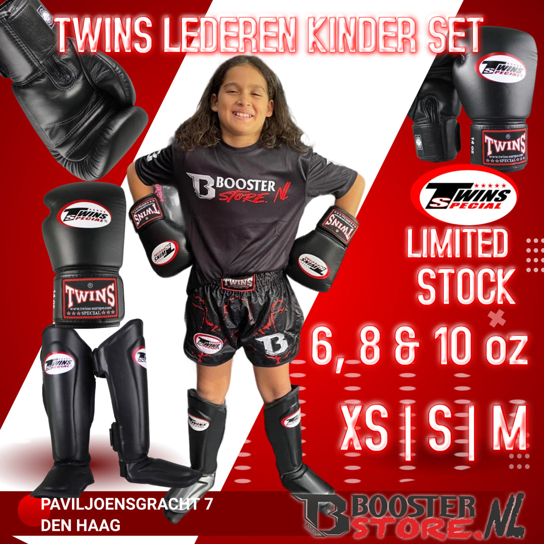 Twins Kids Premium Set – Bokshandschoenen & Lichte Scheenbeschermers