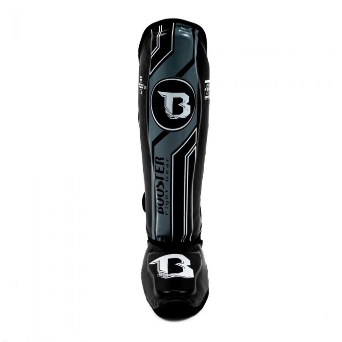 Booster Pro Leder Scheenbeschermers V9 Zilver
