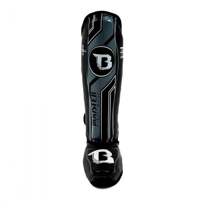 Booster Pro Leder Scheenbeschermers V9 Zilver