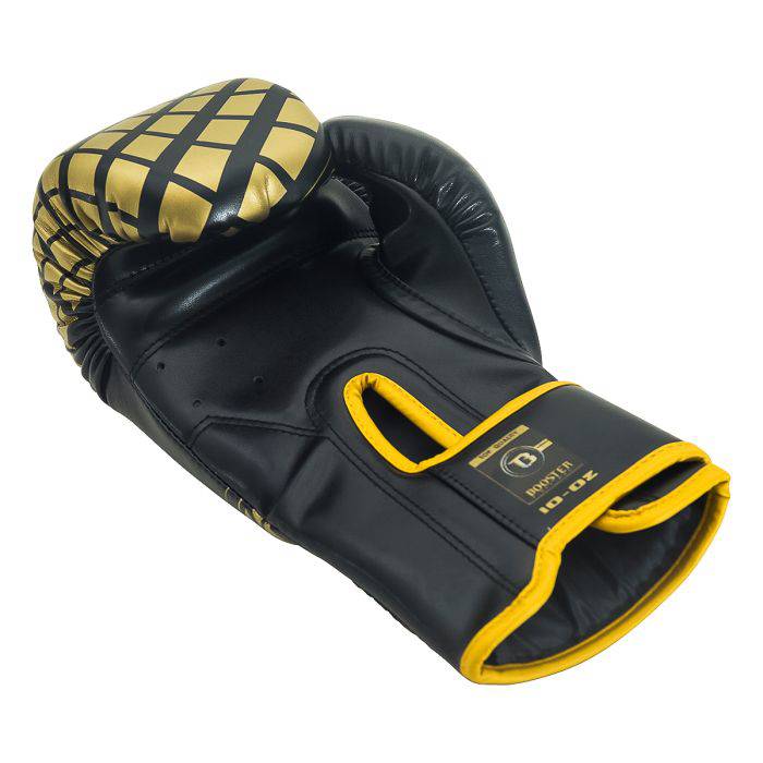 Booster bokshandschoenen cube goud
