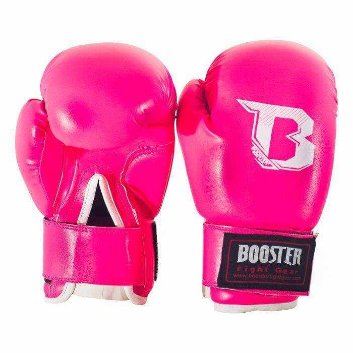 Roze Booster Fight Gear BT Kids bokshandschoenen met velcro sluiting en schokabsorberend ontwerp