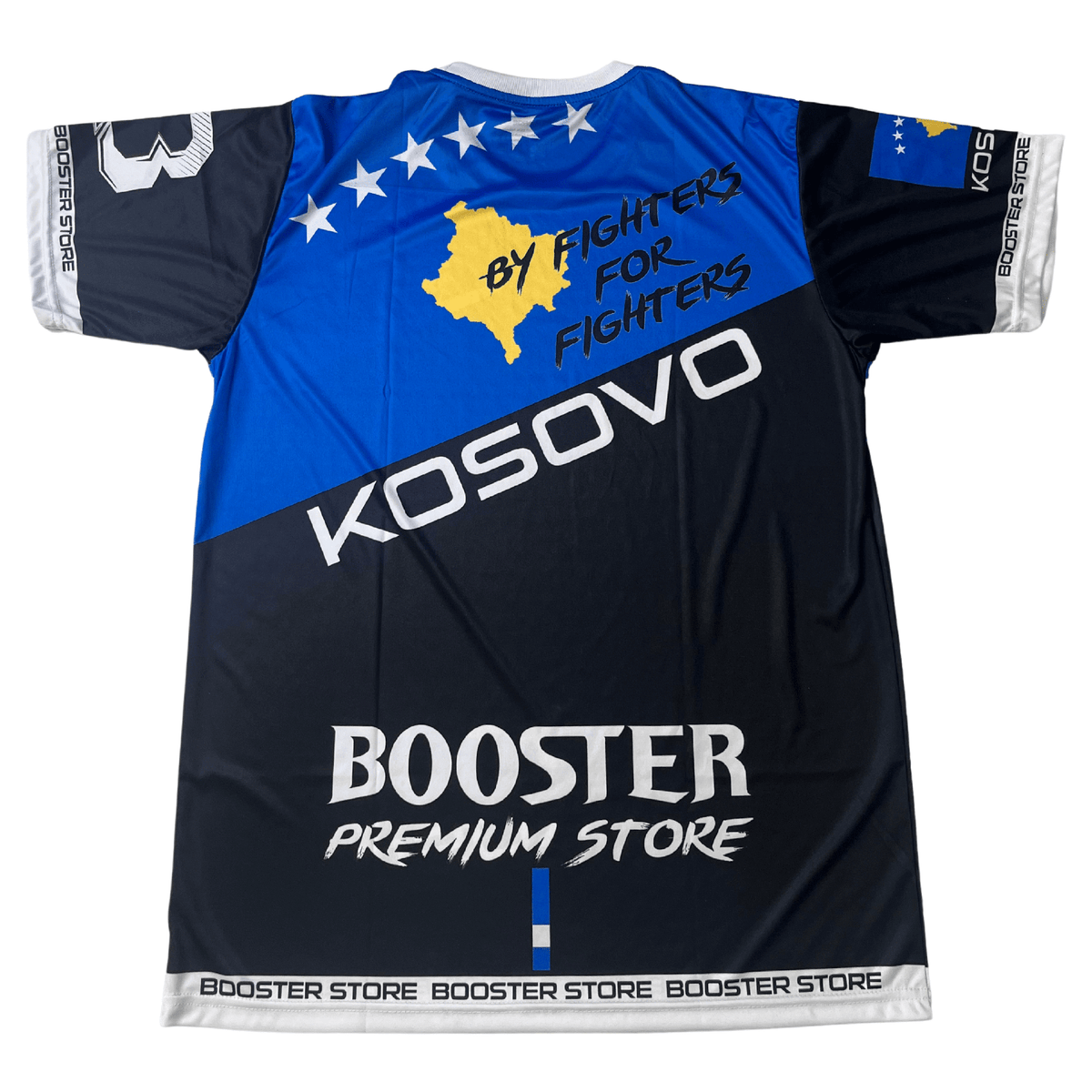 Kosovo Booster Fight T-Shirt met Kosovovlag en vechtsportdesign voor kracht en trots