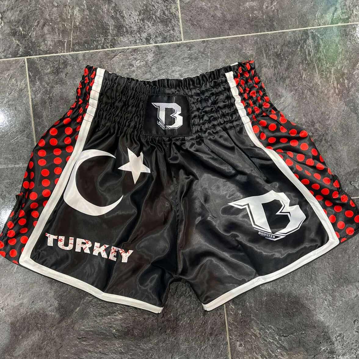 Turkije Ottoman Short handgemaakte satijnen vechtshort met Ottomaanse symbolen voor optimale bewegingsvrijheid