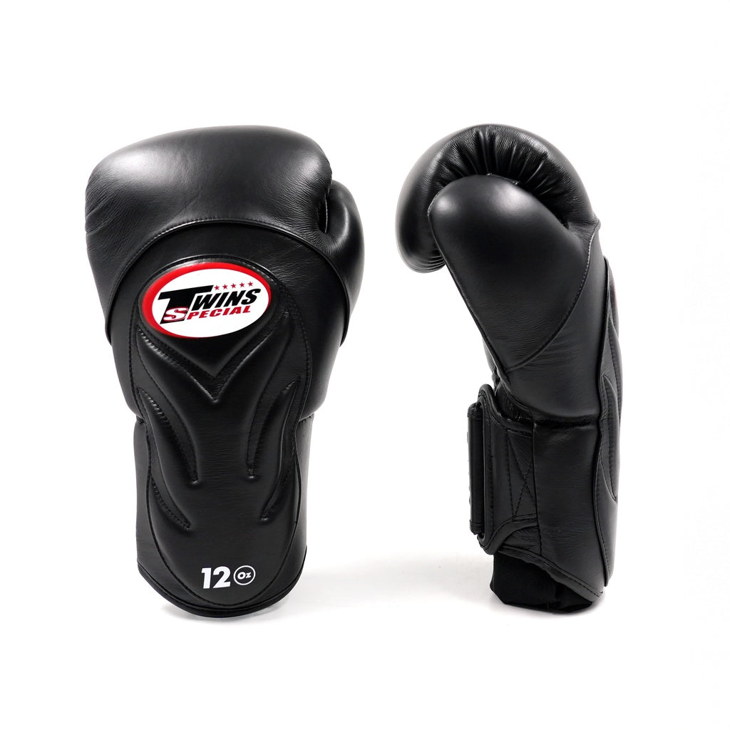 Twins Special BGVL-6 Deluxe Bokshandschoenen Zwart / Boxing Gloves Black | Extra Padding | Handgemaakt Thailand
