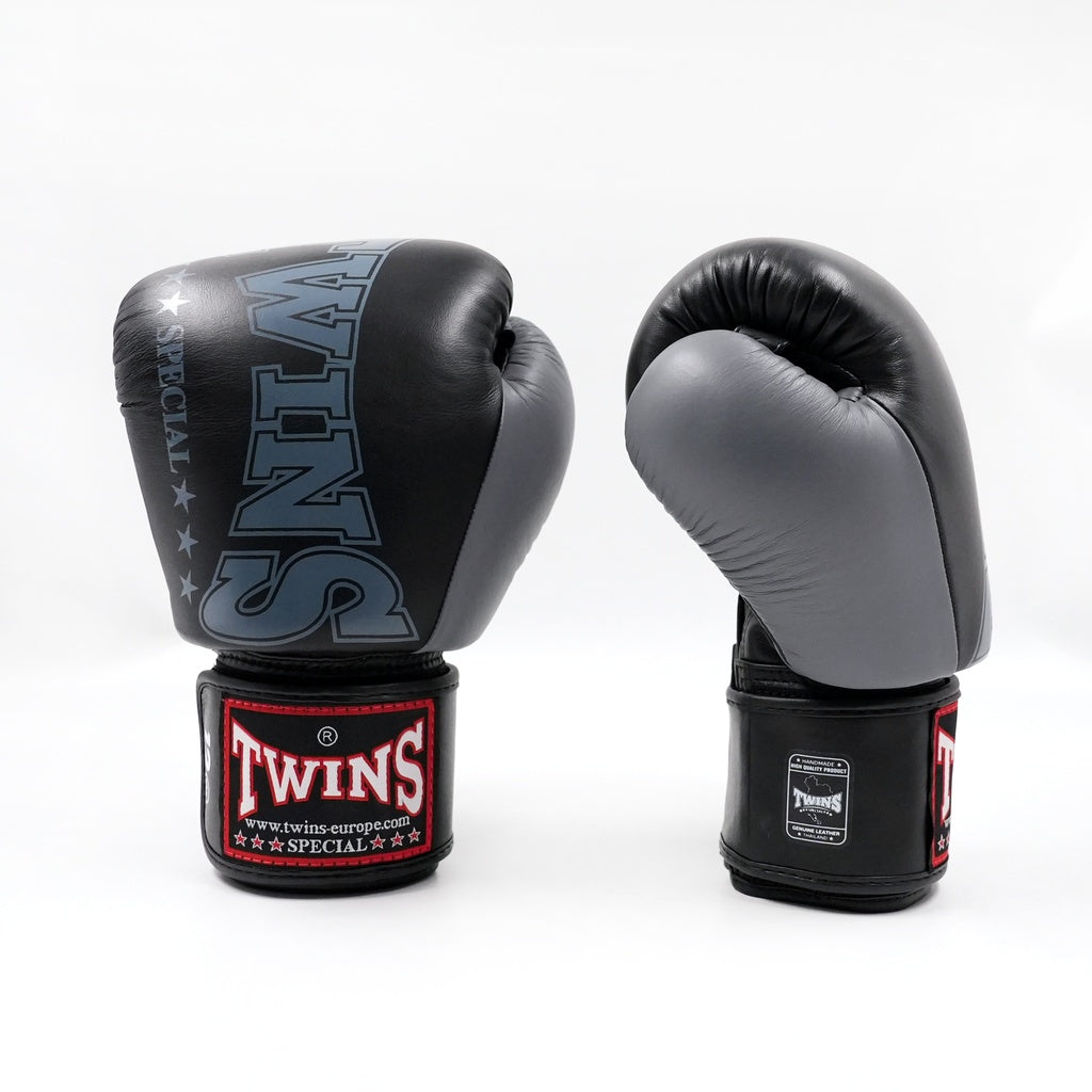 Twins Special BGVL-8 Boxing Gloves Black / Bokshandschoenen Zwart | Muay Thai Leder