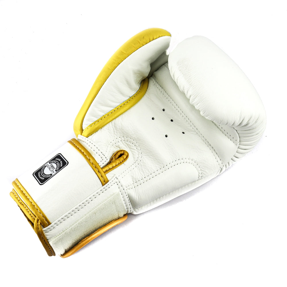 Twins bokshandschoenen special wit/ goud