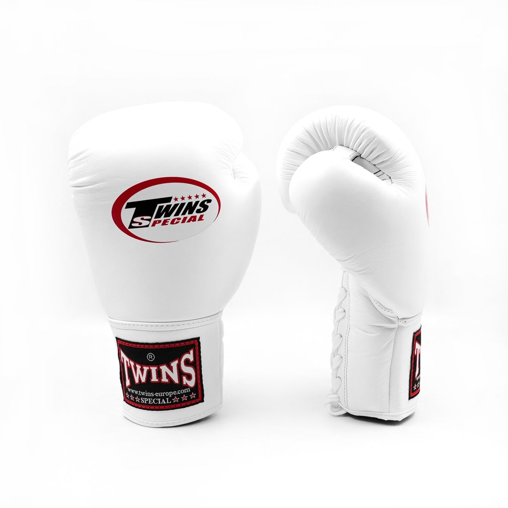 Twins Special BGLL-1 Vetersluiting Bokshandschoenen Wit | Professioneel Leder