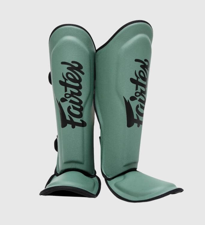 Fairtex x Booster FXB Shinguards Army Green Black