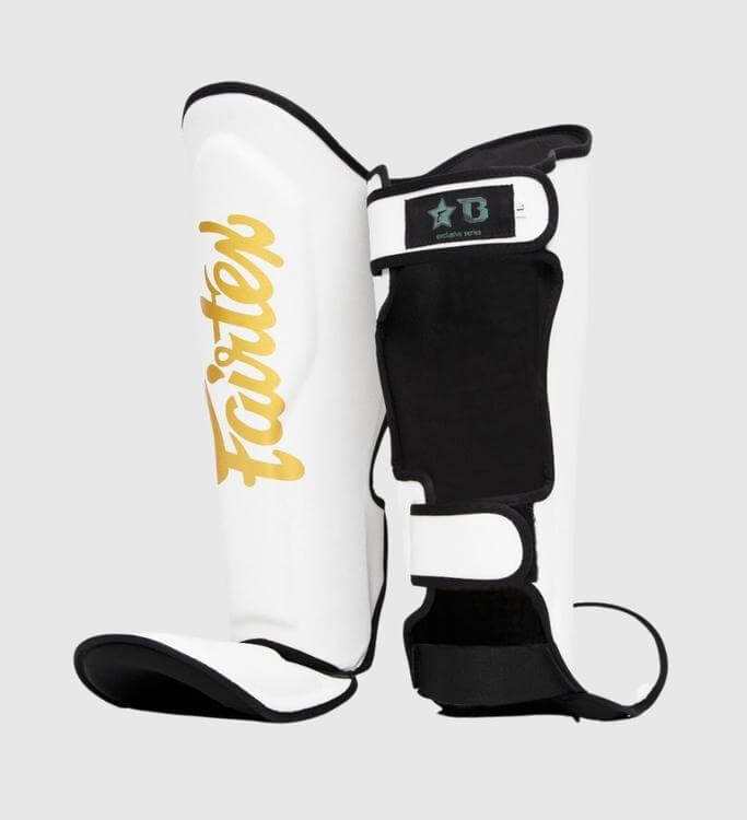 Fairtex x Booster FXB Kickboxing Shinguards White Gold