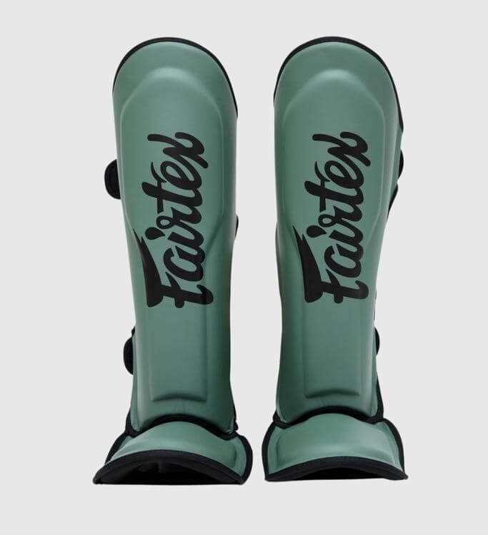 Fairtex x Booster FXB Shinguards Army Green Black