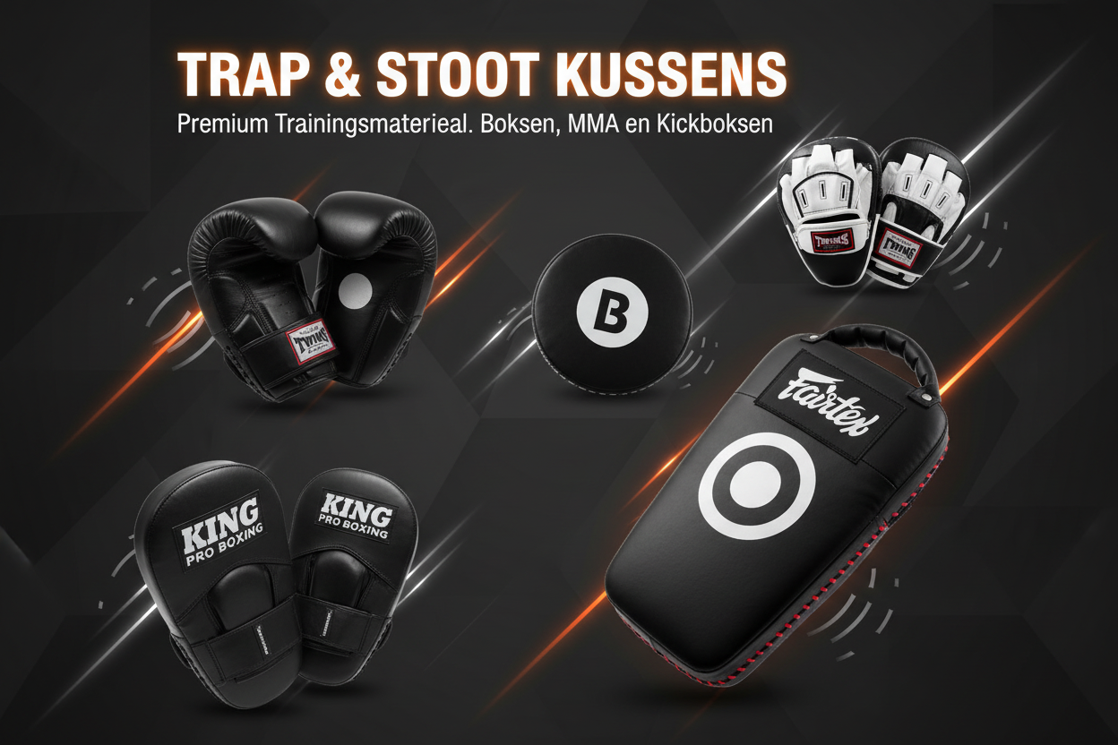 Trap en stoot kussens collectie - Premium trainingsmateriaal voor boksen, MMA en kickboksen | King, Booster, Twins & Fairtex pads