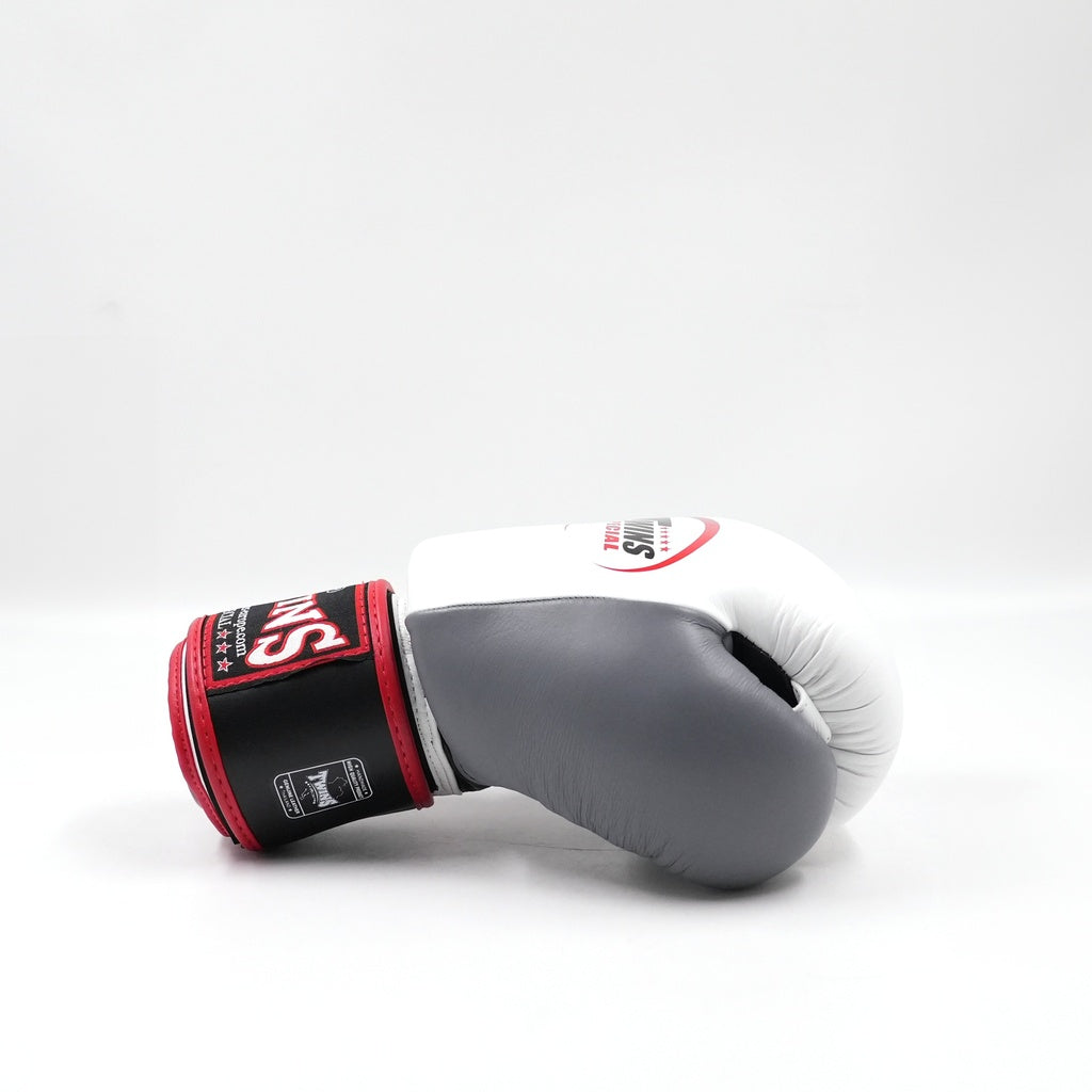 Twins Special BGVL-3 3T Bokshandschoenen Zwart/Wit/Grijs | Muay Thai Leder