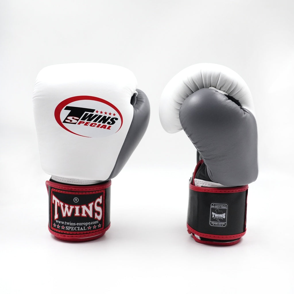 Twins Special BGVL-3 3T Bokshandschoenen Zwart/Wit/Grijs | Muay Thai Leder