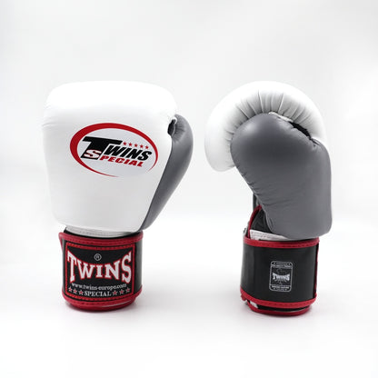 Twins Special BGVL-3 3T Bokshandschoenen Zwart/Wit/Grijs | Muay Thai Leder