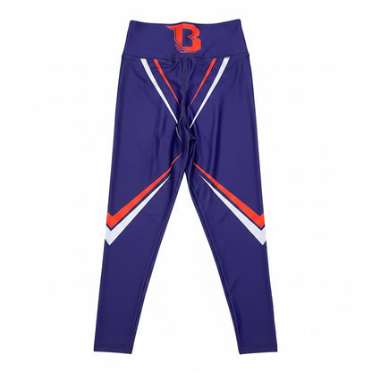 Booster Challenge Dames Compressie Legging Paars-Oranje – achteraanzicht