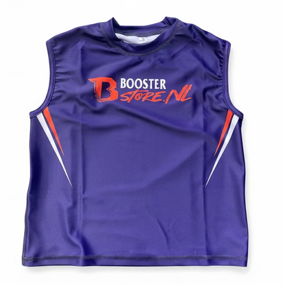 Booster Challenge Dames Sporttop Paars-Oranje – vooraanzicht mouwloos