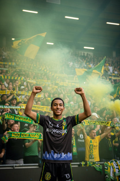 FC Den Haag x Booster Fight Shirt & Short Set / T-Shirt & Shorts Set | Old School Print | Actieprijs