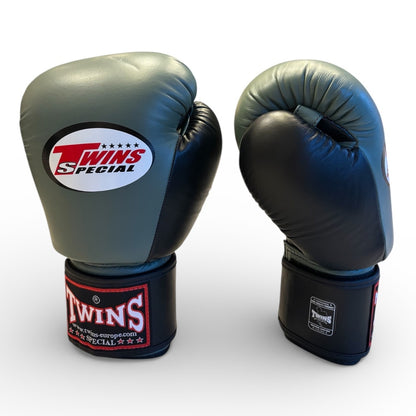 Twins Special BGVL-3 Air Boxing Gloves Black/Olive / Bokshandschoenen Zwart/Olijfgroen | Muay Thai Leder