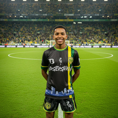 FC Den Haag x Booster Fight T-Shirt / Round Neck Shirt | Old School Print Katoen 140cm t/m XXL