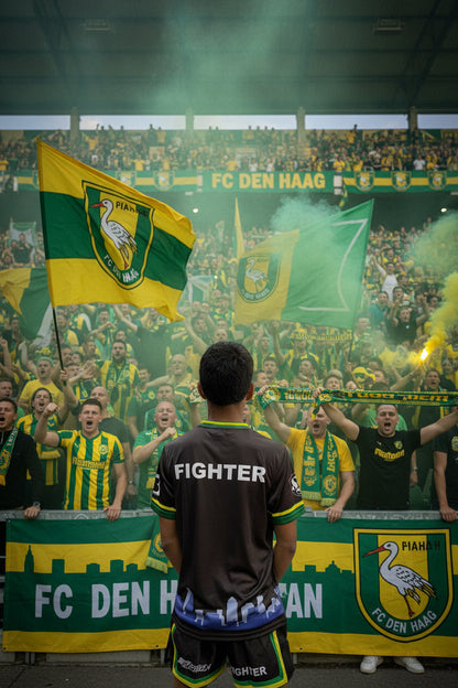 FC Den Haag x Booster Fight T-Shirt / Round Neck Shirt | Old School Print Katoen 140cm t/m XXL