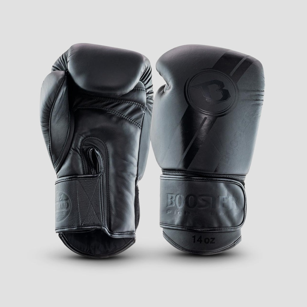 Booster V3 Bokshandschoenen Zwart / Boxing Gloves Dark Side | Leer | Handgemaakt in Thailand
