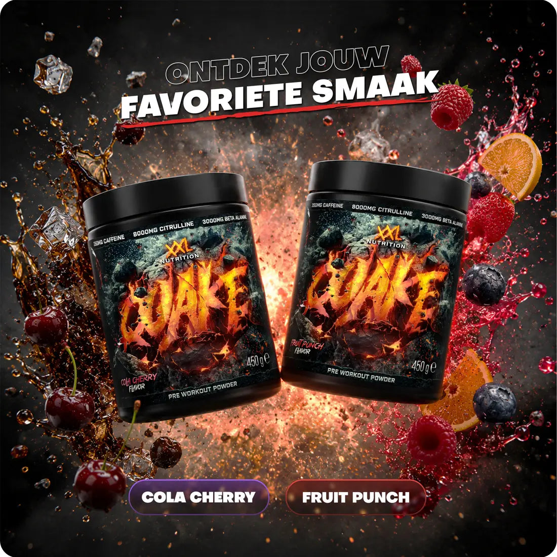 XXL Nutrition Quake Pre Workout / Pre Workout Powder 450g