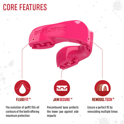 SAFEJAWZ Roze Fluid Fit Bitje – INTRO PINK