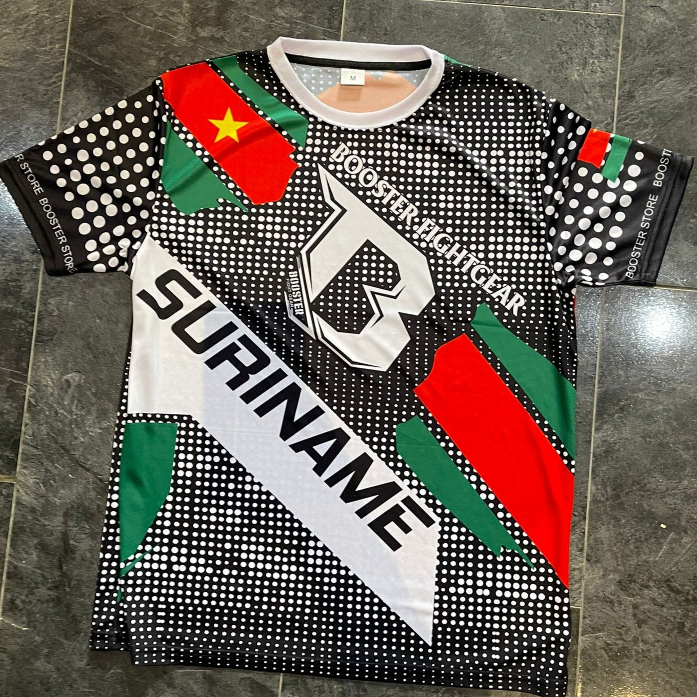 Suriname fight shirt Black white 
