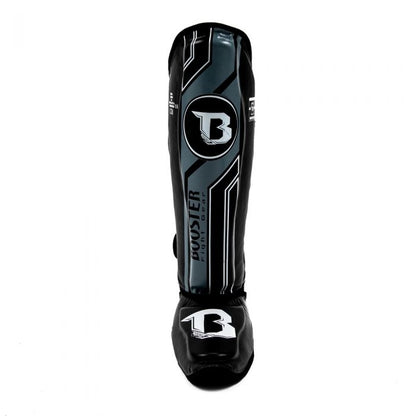 Booster Pro Leder Scheenbeschermers V9 Zilver
