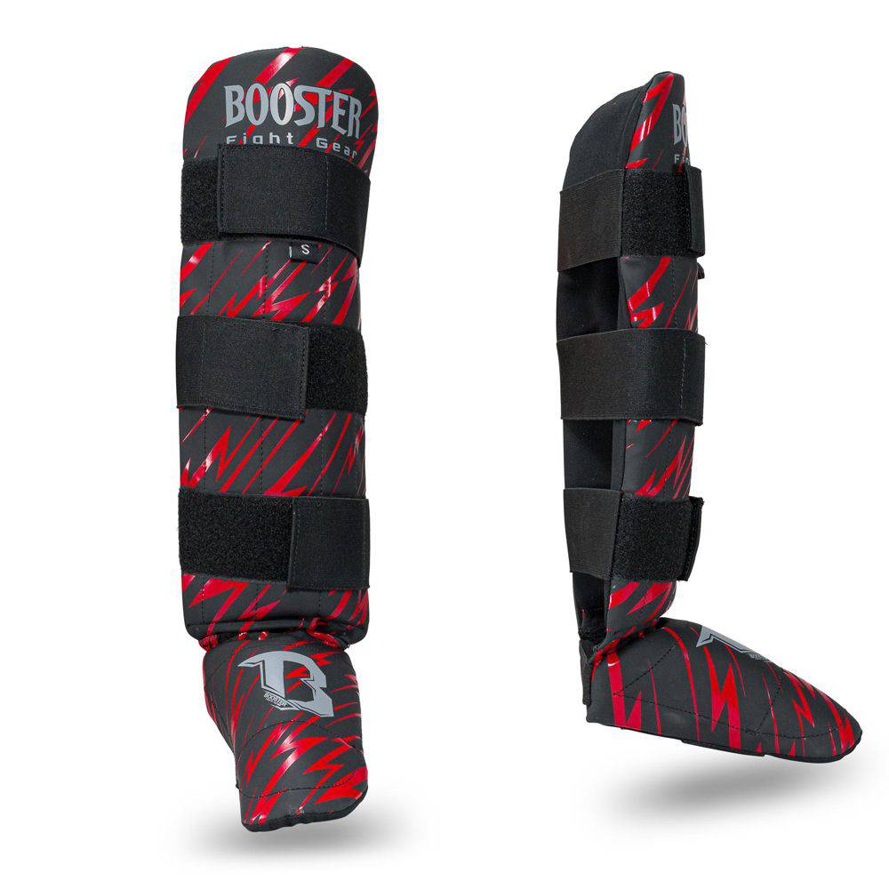 Booster Kinder scheenbeschermers Combat series rood 