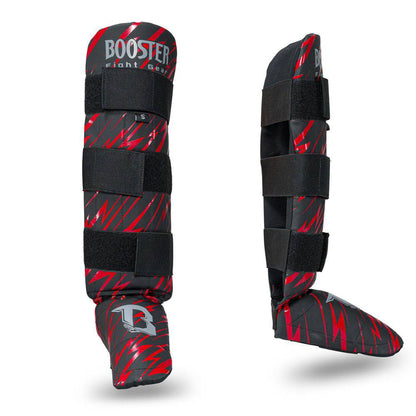 Booster Kinder scheenbeschermers Combat series rood 