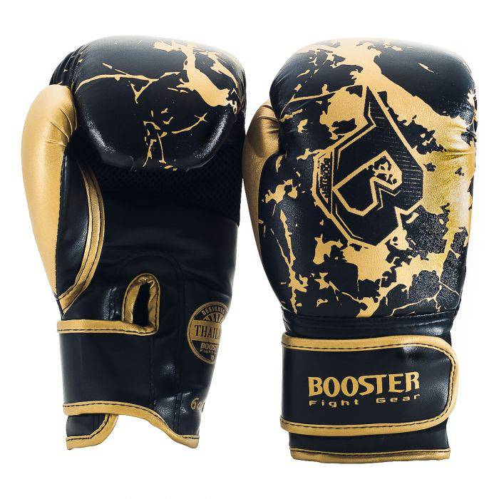 Kinder bokshandschoen marble goud