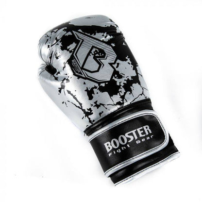 Kinder bokshandschoen marble zilver