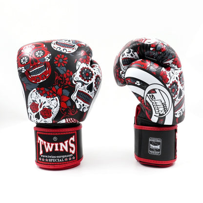Twins Special FBGVL-3 Skull Bokshandschoenen Rood / Boxing Gloves Red | Fantasy Series | Handgemaakt Thailand