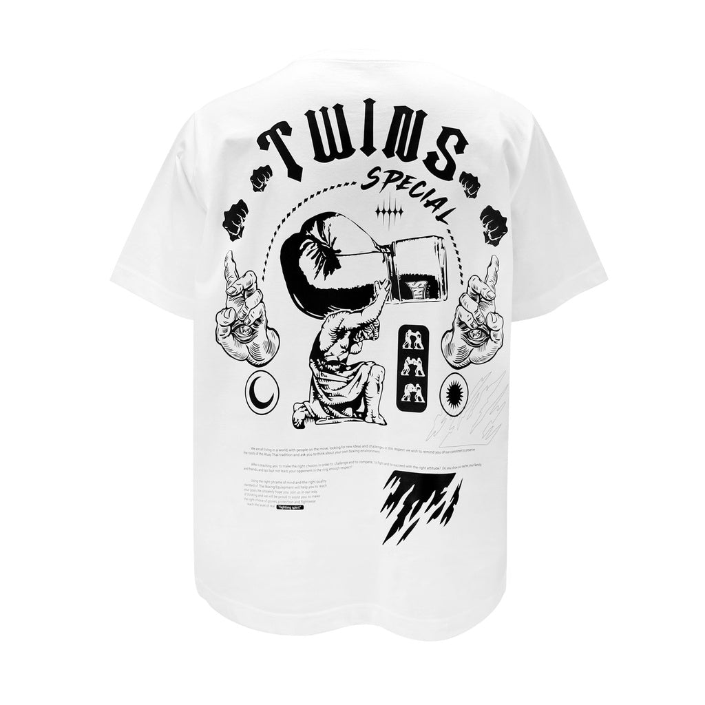 Twins T-Shirt 2 Wit / Twins Tee 02 White | Muay Thai Lifestyle