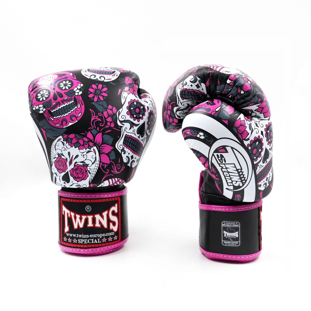 Twins Special FBGVL-3 Skull Bokshandschoenen Roze / Boxing Gloves Pink | Fantasy Series | Handgemaakt Thailand