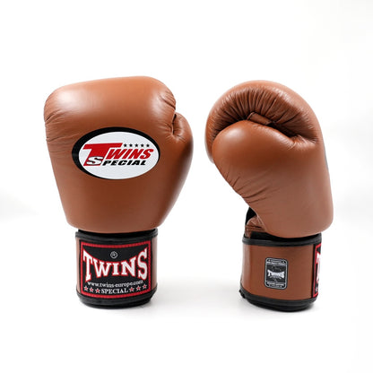 Twins Special BGVL-3 Boxing Gloves Brown / Bokshandschoenen Bruin | Muay Thai Leder