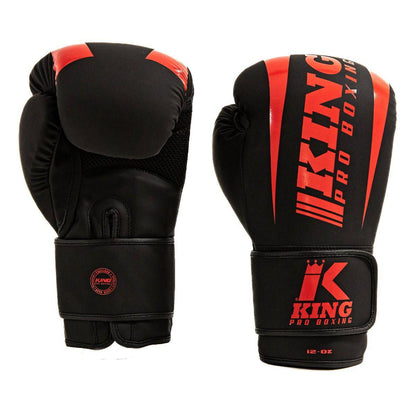 King bokshandschoenen zwart/ rood 