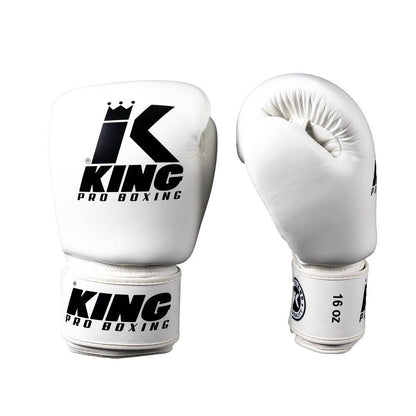 King leer (Kick)Bokshandschoenen wit 