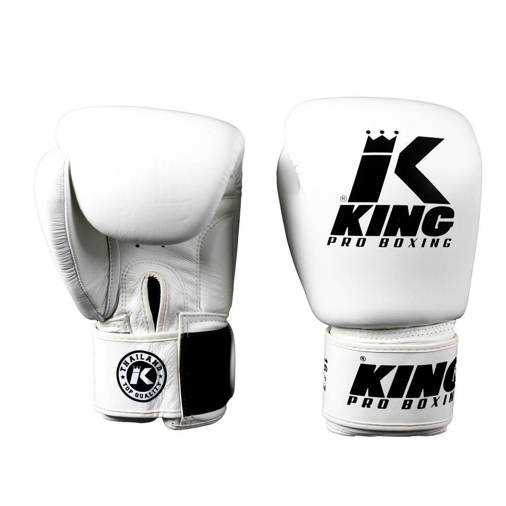King leer (Kick)Bokshandschoenen wit 