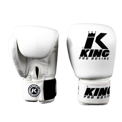 King leer (Kick)Bokshandschoenen wit 