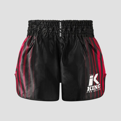 KING PRO BOXING Bloodline 1 set – achterkant zwart-rode shorts met brede tailleband
