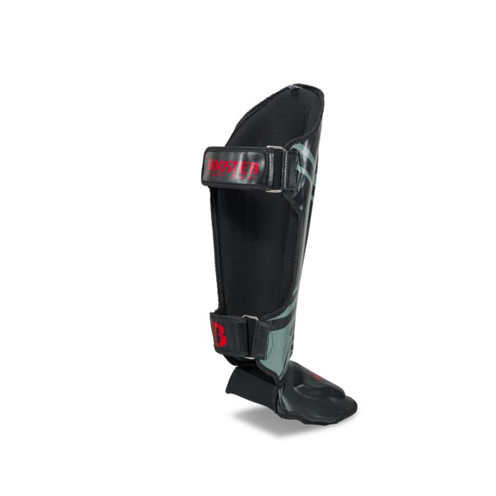 Booster Pro V10 Lederen Scheenbeschermers Zwart/Grijs 