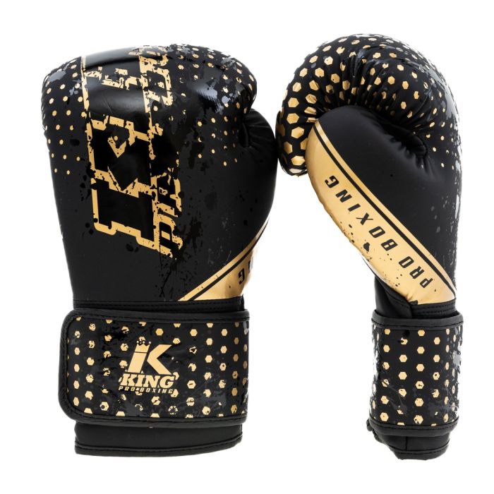 King hexagon kinder bokshandschoenen goud 